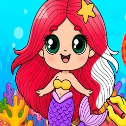 Deniz Kızı Boyama Kitabı: Renklerin Dünyasına Dal!