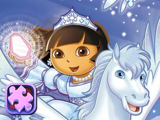 Dora'nın Kış Tatili Yapbozları: Buz Gibi Eğlence!