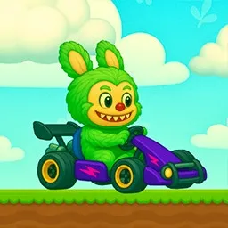 Labubu Go-Kart: Gaza Bas, Tozu Dumana Kat!